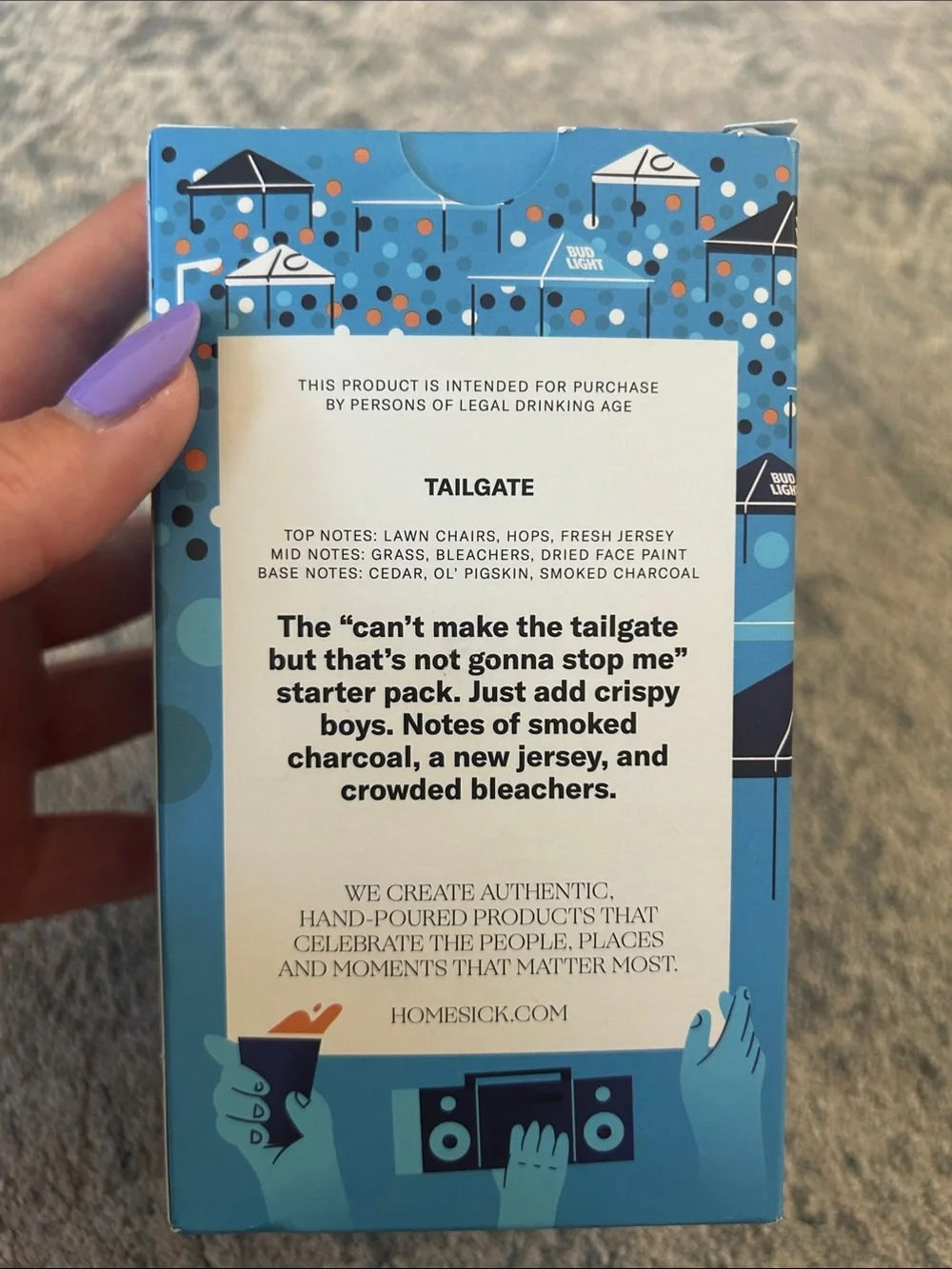 Homesick Budlight Tailgate Candle